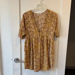 Natural Life Floral V-Neck Dress XS - Excellent Condition!